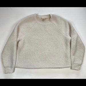 Banana Republic Sherpa Fleece Crew Neck Sweatshirt